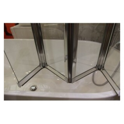 Шторка для ванны Cezares Pratico V 5 120х140 прозрачная  хром (PRATICO 120/140 C Cr) Cr