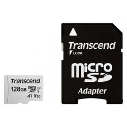 Флеш карта Transcend micro SDXC 128Gb + adapter TS128GUSD300S A
