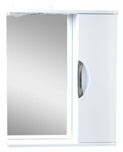 Зеркало шкаф Emmy Милли 65х70 правое  с подсветкой белый (mel651bel r) 210014