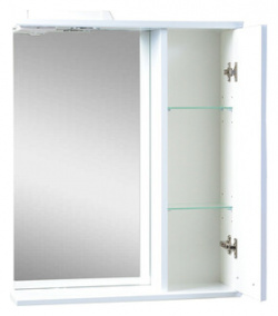 Зеркало шкаф Emmy Рио 55х70 правый  с подсветкой белый (rio55mir1 r) 210049