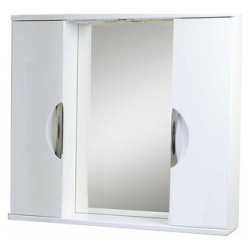 Зеркало шкаф Emmy Милли 80х70 с подсветкой  белый (mel80bel) 210016