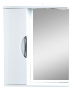 Зеркало шкаф Emmy Милли 50х70 левое  с подсветкой белый (mel50bel1 l) 210009