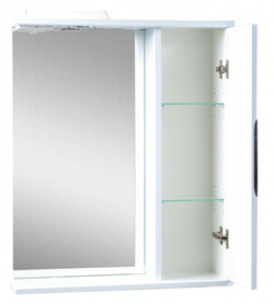 Зеркало шкаф Emmy Милли 50х70 правое  с подсветкой белый (mel50un1bel r) 210008