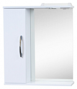 Зеркало шкаф Emmy Рокард 60х70 левый  с подсветкой белый (rok3 60bel l) 210060