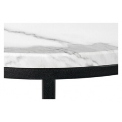 Набор кофейных столиков Bradex Tango белый мрамор с черными ножками (RF 0207) RF 0207