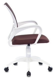 Кресло офисное Brabix Fly MG 396W с подлокотниками  пластик белый сетка коричневое TW 09A/TW 14C (532398) 532398