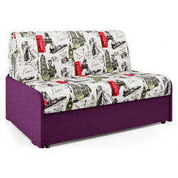Диван кровать Шарм Дизайн Коломбо БП 100 Париж и рогожка фиолетовый 1252639