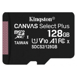 Карта памяти Kingston microSDXC 128Gb Canvas Select Plus (class 10/UHS I/U1/100MB/s) SDCS2/128GBSP