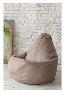 Кресло мешок DreamBag Бежевый Велюр 3XL 150х110