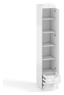 Шкаф для белья ОЛМЕКО Италия ИТ 35 с ящиками  белое дерево OLMP002315