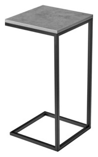 Придиванный столик Bradex Loft 35х35 бетон чикаго с черными ножками (RF 0230) RF 0230