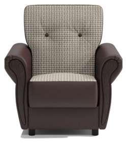 Кресло для отдыха Шарм Дизайн Классика М Корфу беж и экокожа шоколад 1442038