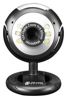 Камера Oklick OK C8825 черный 0 3Mpix (640x480) USB2 с микрофоном (OK C8825)