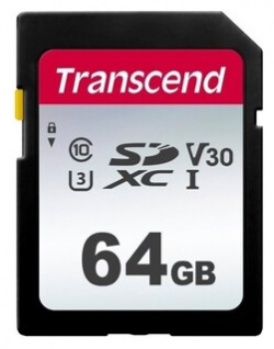 Карта памяти Transcend SDXC 64Gb Class10 TS64GSDC300S 300S w/o adapter
