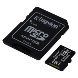 Карта памяти Kingston microSDXC 256Gb Canvas Select Plus (class 10/UHS I/U1/100MB/s/SD  адаптер) SDCS2/256GB