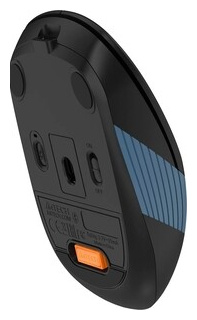 Мышь A4Tech Fstyler FB10C черный/синий оптическая (2400dpi) беспроводная BT/Radio USB (4but) (FB10C ASH BLUE)  BLUE