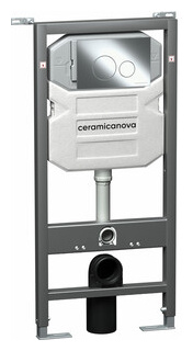Инсталляция для унитаза Ceramicanova Envision с кнопкой смыва Round хром (CN1001CH) CN1001CH