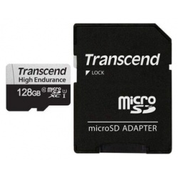 Карта памяти Transcend 128GB microSD w/ adapter U1  High Endurance (TS128GUSD350V) TS128GUSD350V
