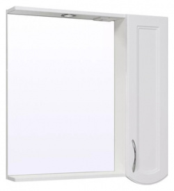 Зеркальный шкаф Runo Неаполь 75х75 правый  белый (00 00001031) 00 00001031