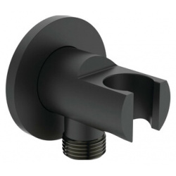 Шланговое подключение Ideal Standard Idealrain 1/2 с держателем душевой лейки  черный шелк (BC807XG) BC807XG 1/2"