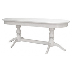 Стол обеденный Мебелик Тарун 5 белый/серебро 190/250x84 (П0003523) П0003523