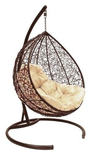 Подвесное кресло BiGarden Tropica brown бежевая подушка 