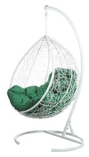 Подвесное кресло BiGarden Tropica white  зеленая подушка