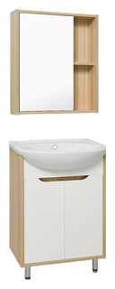 Мебель для ванной Runo Эко 61х47 белый/лиственница 