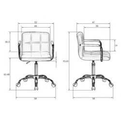 Офисное кресло для персонала Dobrin TERRY LM 9400 черный велюр (MJ9 101) D0000000000000004890