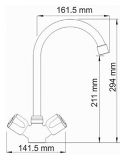 Смеситель для кухни Wasserkraft Amper хром (2907) 2907