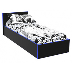 Кровать МДК Black 100х200 Синий (BL  КР10С) BL КР10С