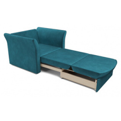 Кресло кровать Mebel Ars Малютка №2 (бархат сине зеленый STAR VELVET 43 BLACK GREEN) M3 12 2