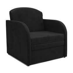 Кресло кровать Mebel Ars Малютка (велюр черный НВ 178 17) M3 11 9