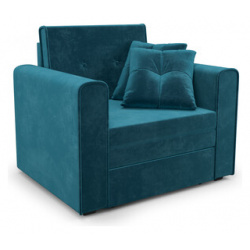 Кресло кровать Mebel Ars Санта (бархат сине зеленый STAR VELVET 43 BLACK GREEN) M3 9 2