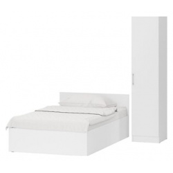 Комплект мебели СВК Стандарт кровать 120х200  пенал 45х52х200 белый (1024255) 1024255