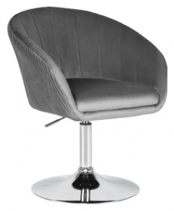 Кресло дизайнерское Dobrin EDISON LM 8600 серый велюр (1922 19) D0000000000000010672