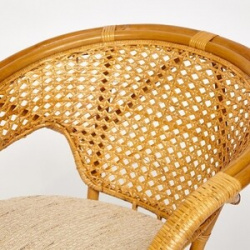 Террасный комплект (стол со стеклом + 2 кресла) TetChair Pelangi ротанг Honey (мед) 13345