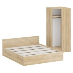 Комплект мебели СВК Стандарт кровать 180х200  шкаф угловой 81 2х81 2х200 дуб сонома (1024346) 1024346