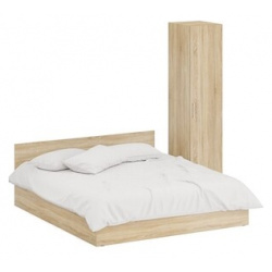 Комплект мебели СВК Стандарт кровать 180х200  пенал 45х52х200 дуб сонома (1024344) 1024344