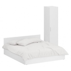 Комплект мебели СВК Стандарт кровать 180х200  пенал 45х52х200 белый (1024264) 1024264