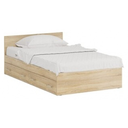 Кровать с ящиками СВК Стандарт 120х200 дуб сонома (1024242) 1024242 мес  Тип