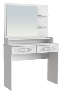 Туалетный стол с зеркалом Compass Ассоль Лайт ТСН 3 белое дерево Коллекция