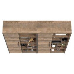 Комплект мебели Моби Трувор 13 206 шкаф стеллаж + дуб гранж песочный/интра 1025516