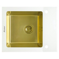 Кухонная мойка Seaman Eco Glass SMG 610W Gold B White