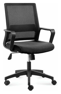 Офисное кресло NORDEN Бит LB 815B черный пластик / черная сетка ткань