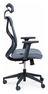 Офисное кресло NORDEN Имидж YS 0817H(D+T) черный пластик / серая сетка ткань