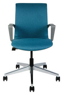 Офисное кресло NORDEN Некст 8002C 2SNH cian HY60214 синяя ткань / темно серый пластик