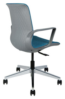 Офисное кресло NORDEN Некст 8002C 2SNH cian HY60214 синяя ткань / темно серый пластик