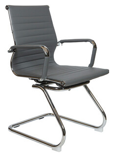 Офисное кресло NORDEN Техно CF HB 100 45 хром / серая экокожа