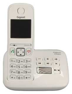 Радиотелефон Gigaset AS690A RUS белый автооветчик АОН S30852 H2836 S302 К